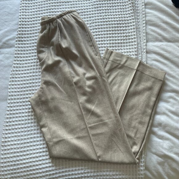 Vince Women's Flannel Wide Leg Pull on Pants - Picture 3 of 8